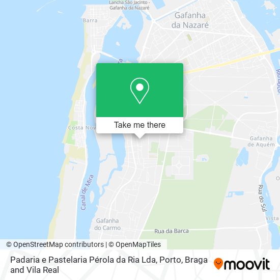 Padaria e Pastelaria Pérola da Ria Lda mapa