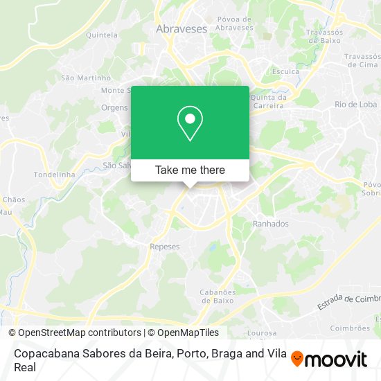 Copacabana Sabores da Beira map