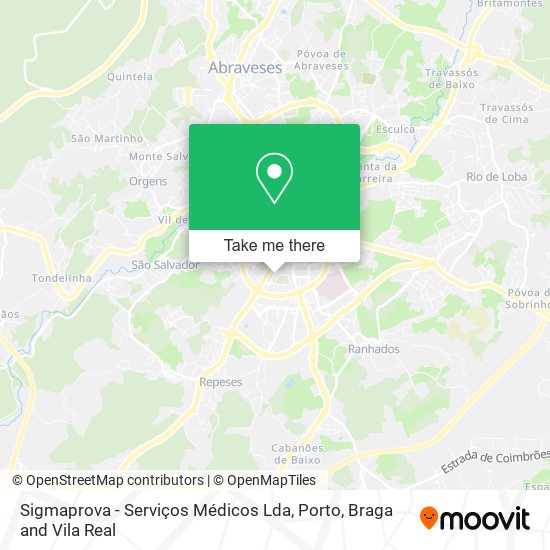 Sigmaprova - Serviços Médicos Lda mapa