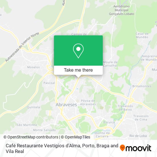 Café Restaurante Vestígios d'Alma map
