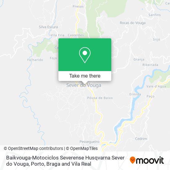 Baikvouga-Motociclos Severense Husqvarna Sever do Vouga mapa