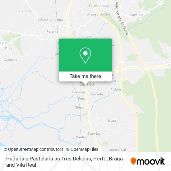 Padaria e Pastelaria as Três Delícias mapa