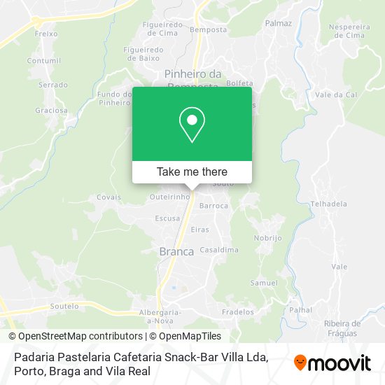 Padaria Pastelaria Cafetaria Snack-Bar Villa Lda mapa