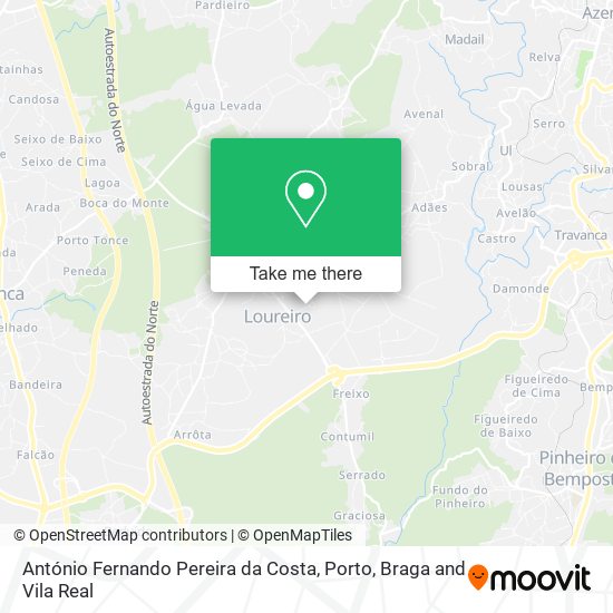 António Fernando Pereira da Costa map
