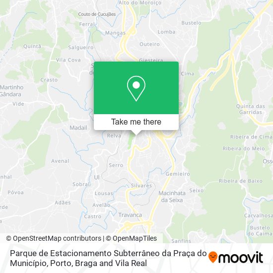 Parque de Estacionamento Subterrâneo da Praça do Município map