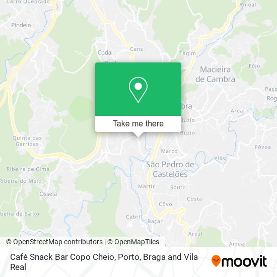 Café Snack Bar Copo Cheio map