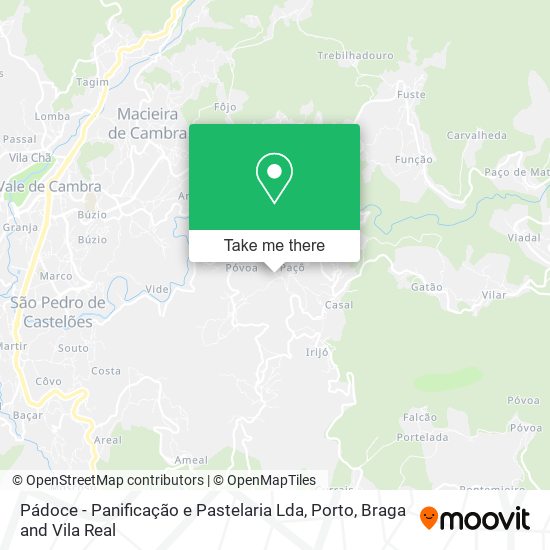 Pádoce - Panificação e Pastelaria Lda map