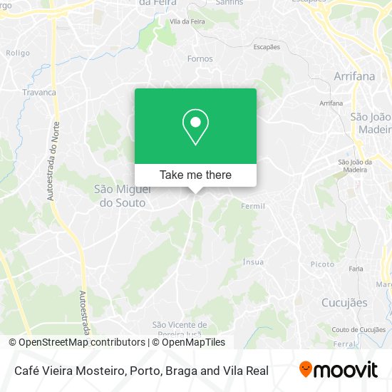 Café Vieira Mosteiro mapa