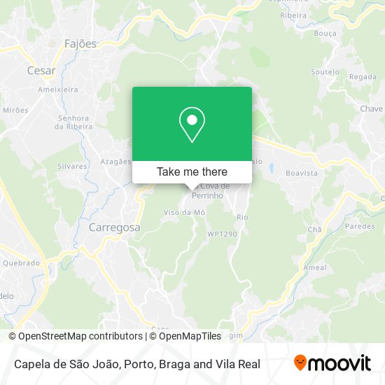 Capela de São João mapa
