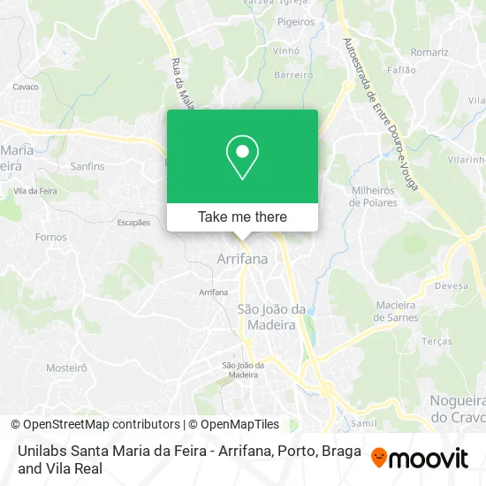 Unilabs Santa Maria da Feira - Arrifana map