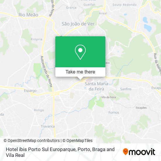 Hotel ibis Porto Sul Europarque mapa