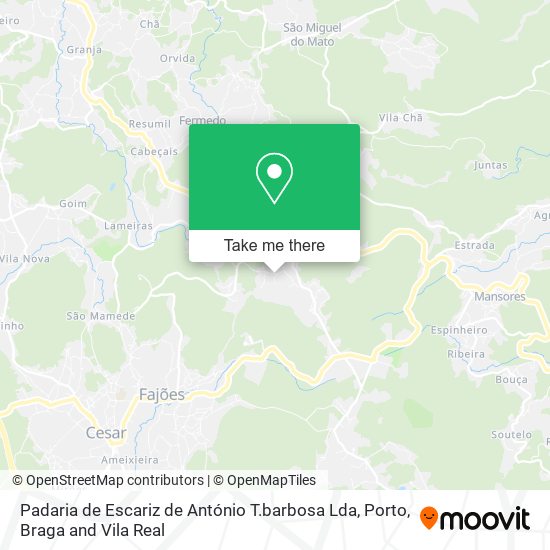 Padaria de Escariz de António T.barbosa Lda map