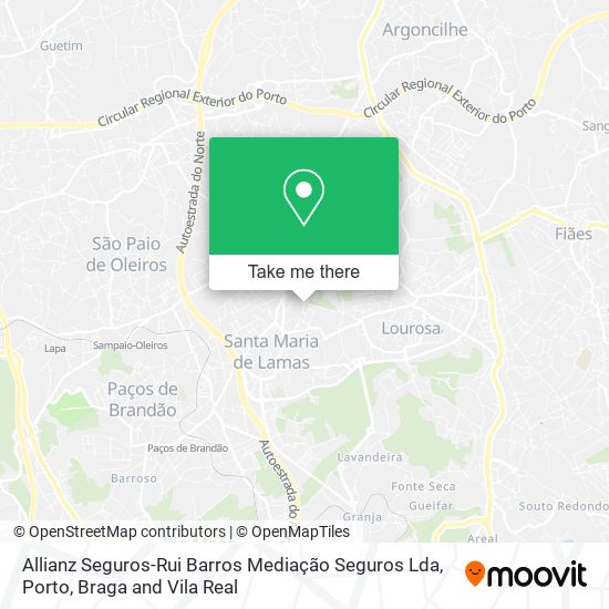Allianz Seguros-Rui Barros Mediação Seguros Lda mapa