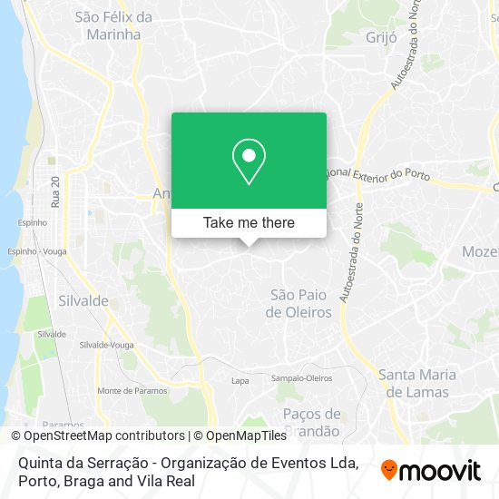 Quinta da Serração - Organização de Eventos Lda mapa