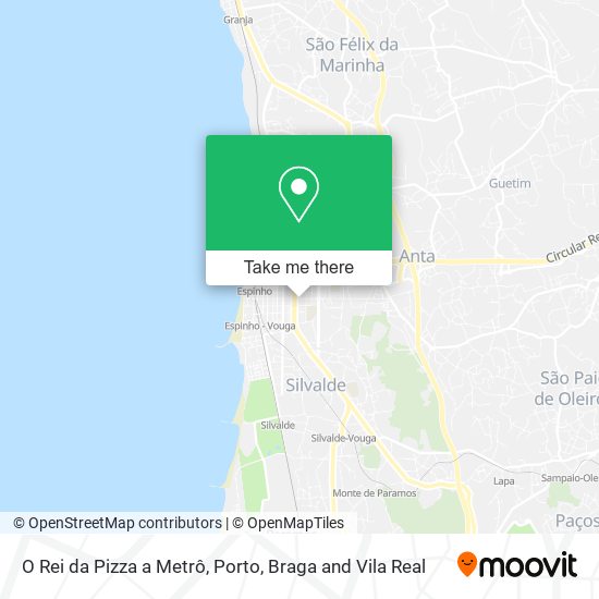 O Rei da Pizza a Metrô map