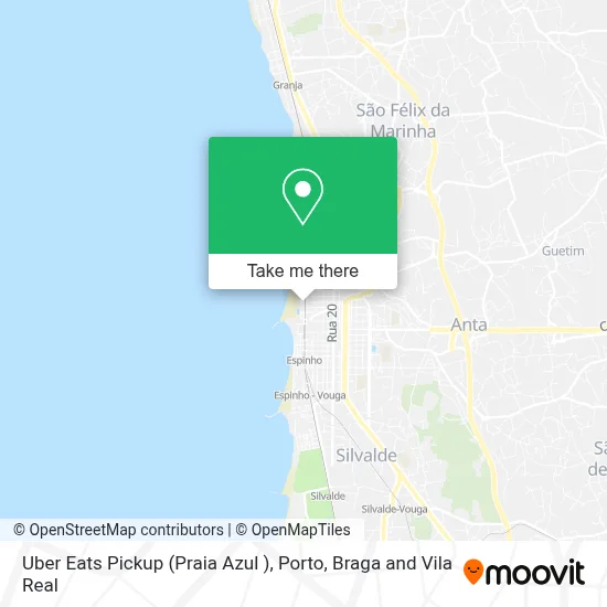Uber Eats Pickup (Praia Azul ) map