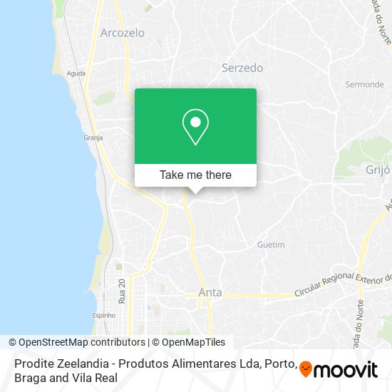 Prodite Zeelandia - Produtos Alimentares Lda map