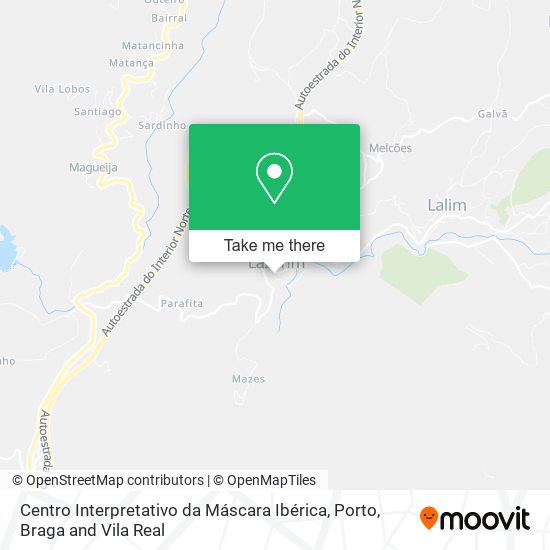 Centro Interpretativo da Máscara Ibérica mapa