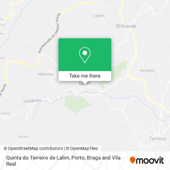 Quinta do Terreiro de Lalim mapa
