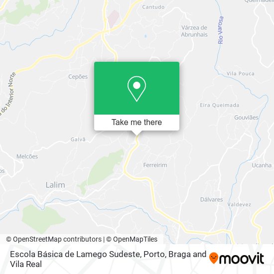 Escola Básica de Lamego Sudeste map
