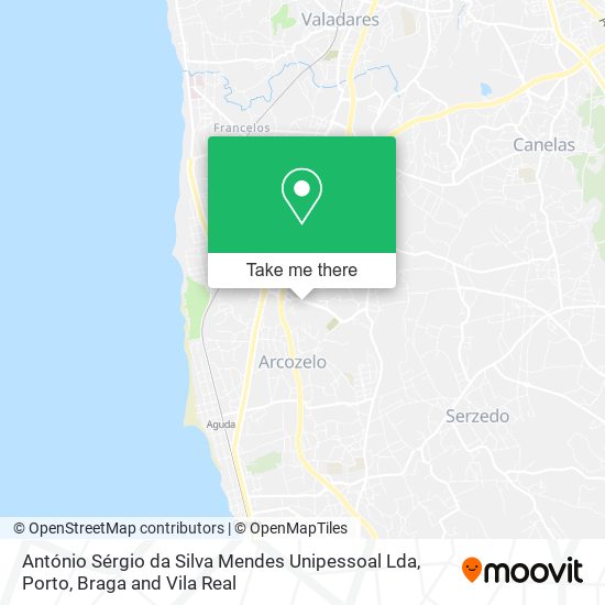 António Sérgio da Silva Mendes Unipessoal Lda mapa