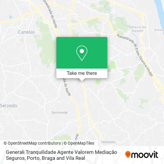 Generali Tranquilidade Agente Valorem Mediação Seguros mapa