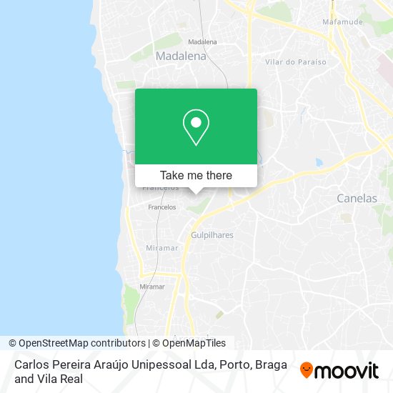 Carlos Pereira Araújo Unipessoal Lda map