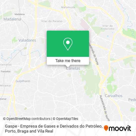 Gaspe - Empresa de Gases e Derivados do Petróleo map