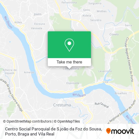 Centro Social Paroquial de S.joão da Foz do Sousa mapa