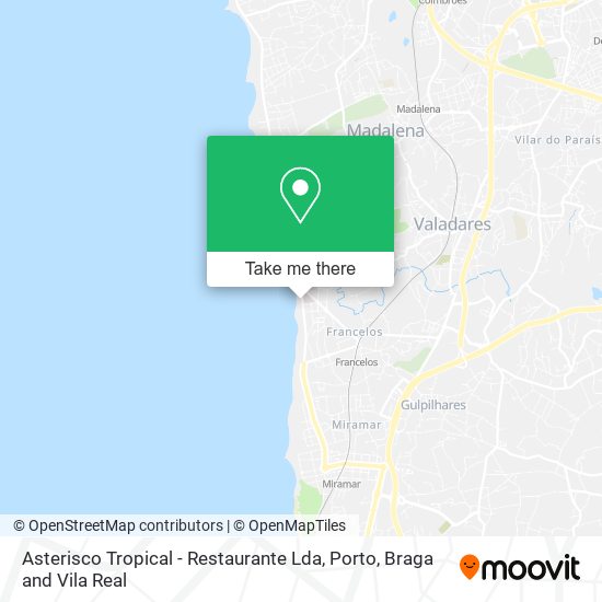 Asterisco Tropical - Restaurante Lda map