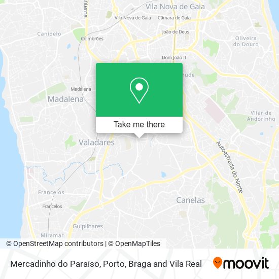Mercadinho do Paraíso mapa