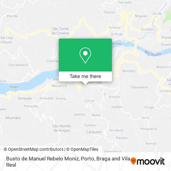 Busto de Manuel Rebelo Moniz map