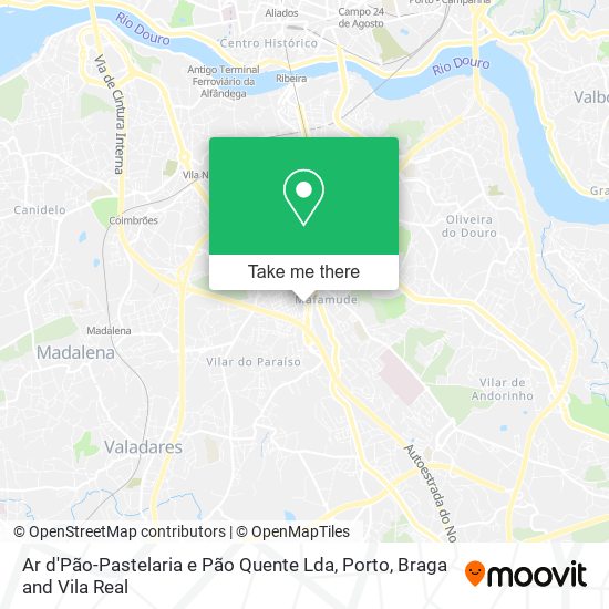 Ar d'Pão-Pastelaria e Pão Quente Lda map