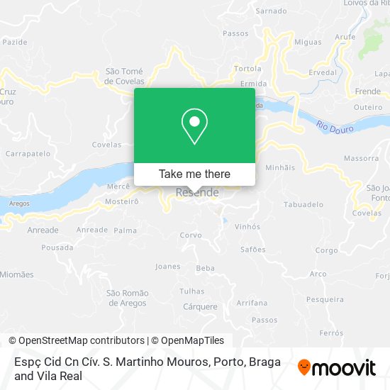 Espç Cid Cn Cív. S. Martinho Mouros mapa