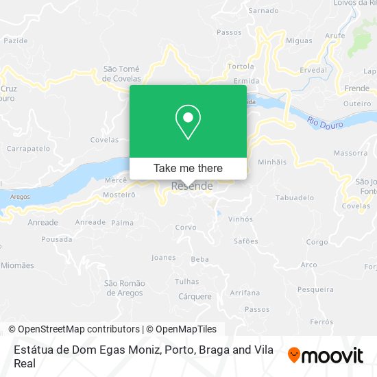 Estátua de Dom Egas Moniz map