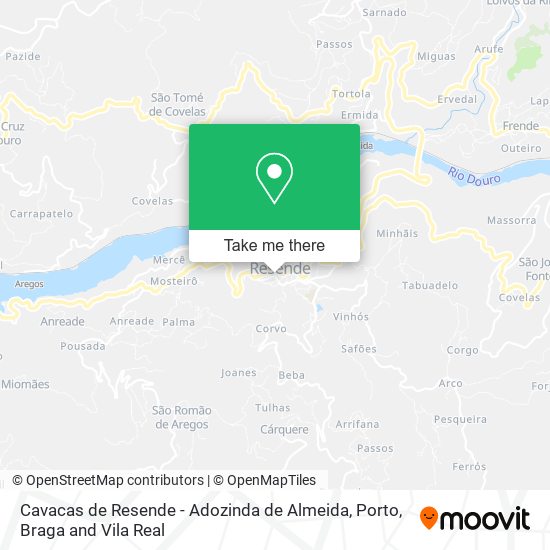 Cavacas de Resende - Adozinda de Almeida mapa