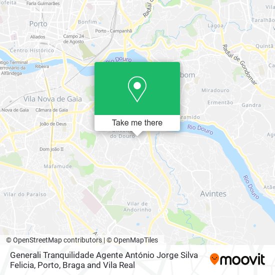 Generali Tranquilidade Agente António Jorge Silva Felicia mapa