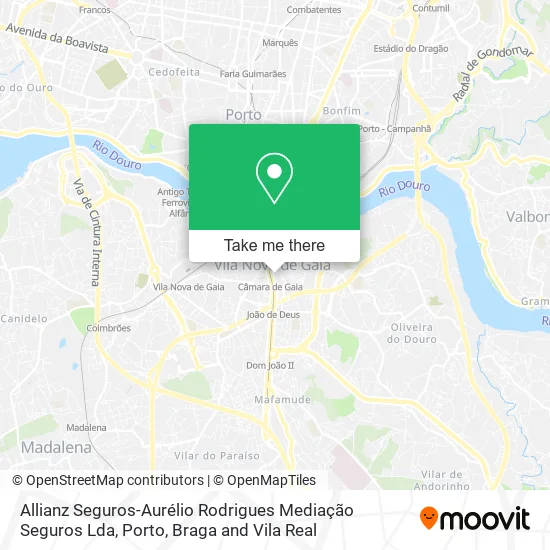 Allianz Seguros-Aurélio Rodrigues Mediação Seguros Lda mapa