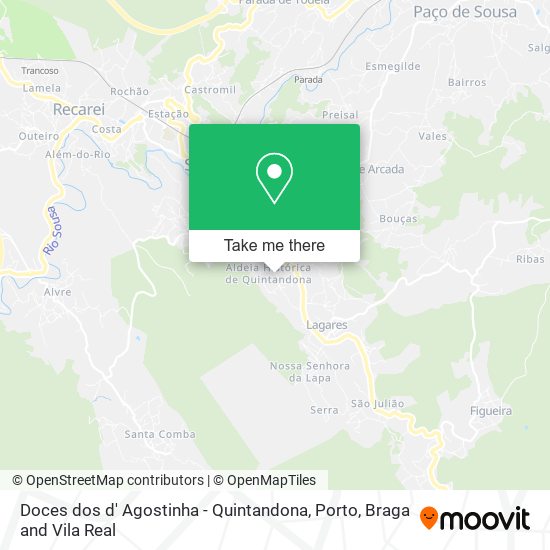 Doces dos d' Agostinha - Quintandona map