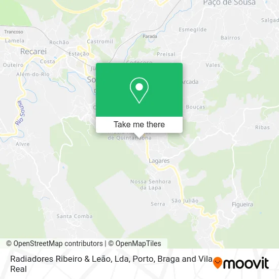 Radiadores Ribeiro & Leão, Lda map