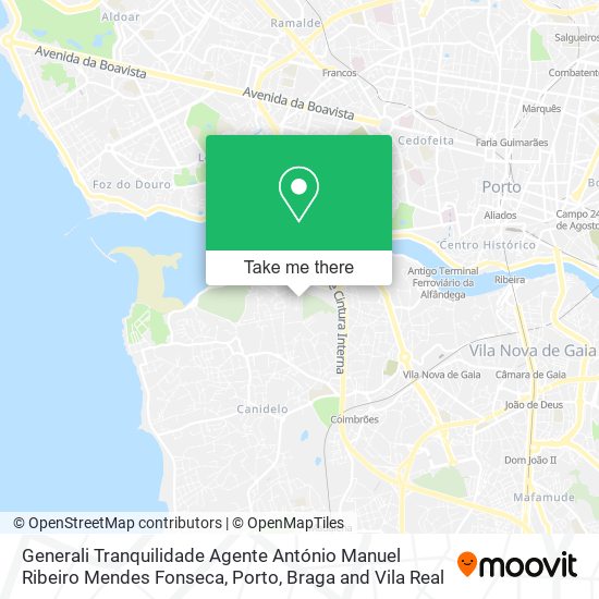 Generali Tranquilidade Agente António Manuel Ribeiro Mendes Fonseca map