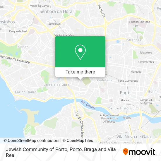 Jewish Community of Porto map