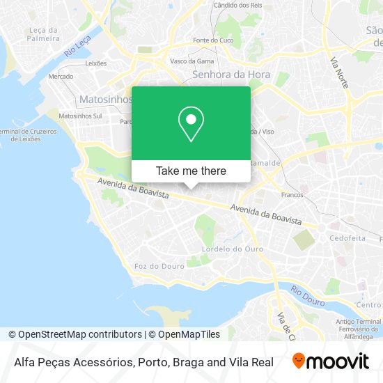 Alfa Peças Acessórios map