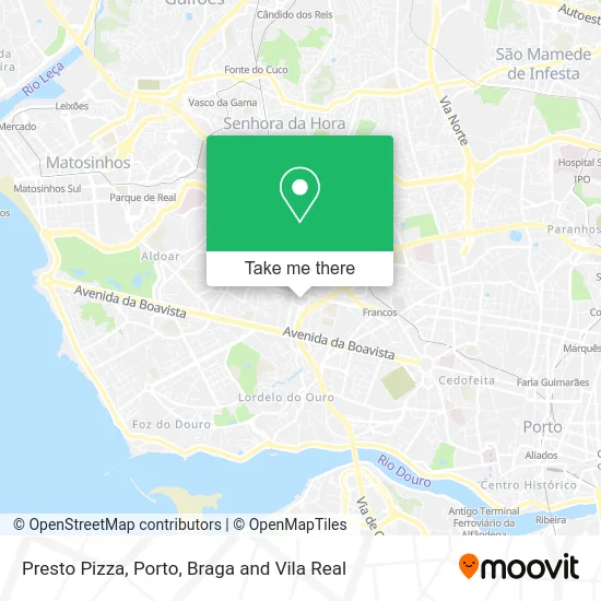 Presto Pizza map