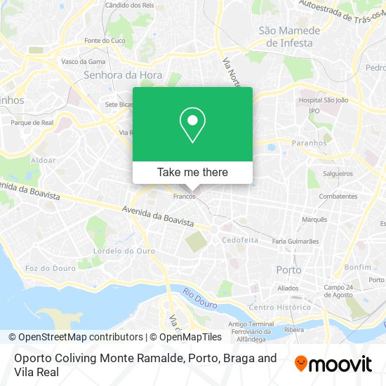 Oporto Coliving Monte Ramalde mapa