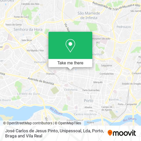 José Carlos de Jesus Pinto, Unipessoal, Lda mapa