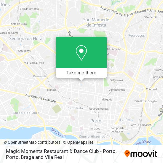 Magic Moments Restaurant & Dance Club - Porto mapa