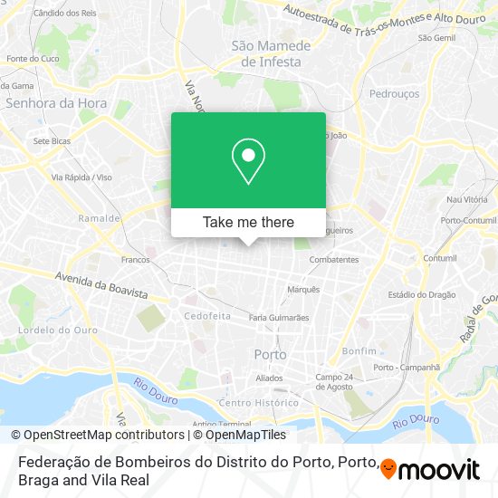 Federação de Bombeiros do Distrito do Porto map