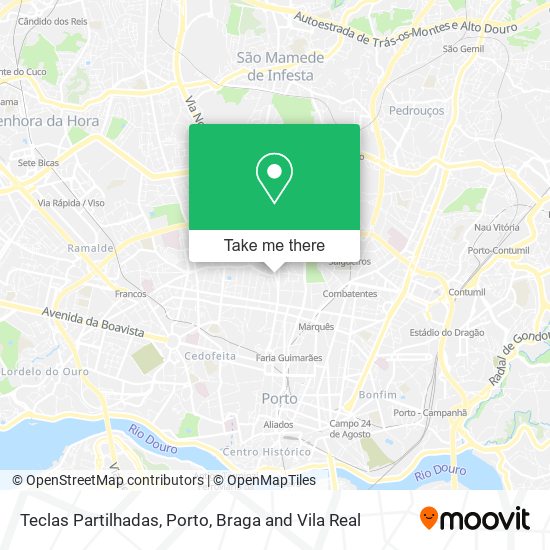 Teclas Partilhadas mapa