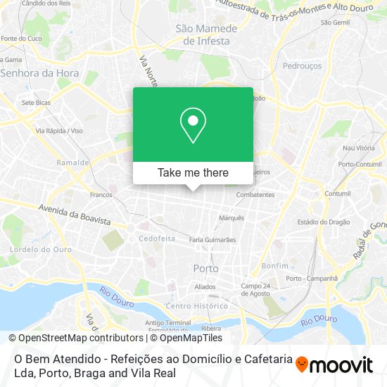 O Bem Atendido - Refeições ao Domicílio e Cafetaria Lda map